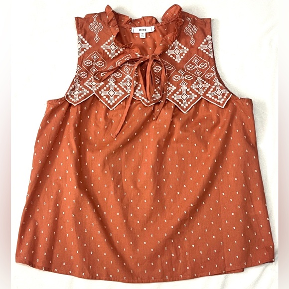 Anthropologie Tops - Mine for Anthropologie Women’s Terracotta Sleeveless Blouse Shirt Top Medium